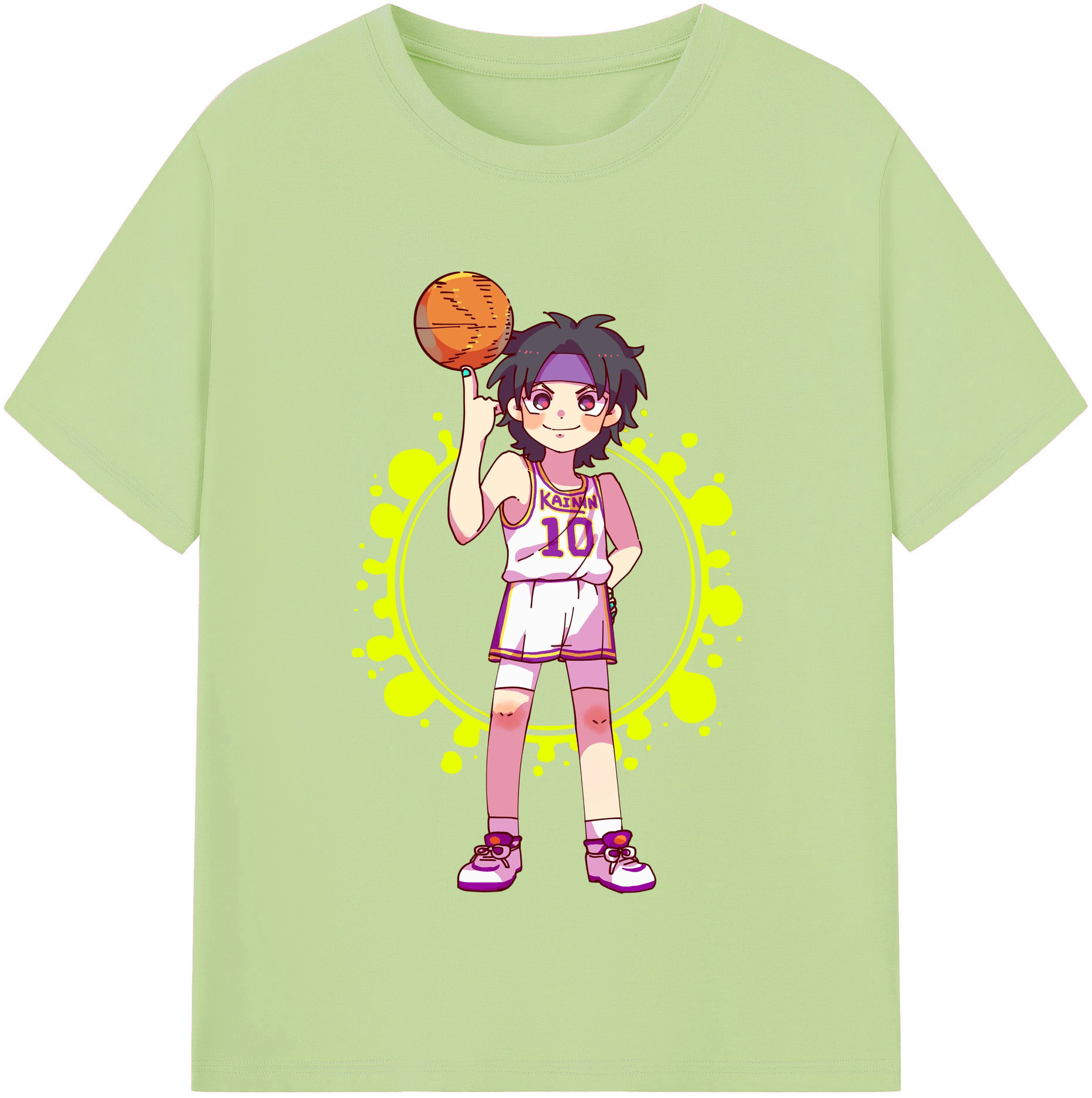 SLAM DUNK／スラムダンク 綿100％半袖Tシャツ（フロントプリント）